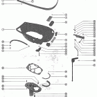 1000 1768404 THRU 2318585 Bottom cowl and shift linkage