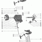 400 (2 CYL.) 2874704 THRU 3336257 Зажим и поворотный кронштейн в сборе