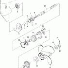 15 SEAPRO (4-STROKE) 0R123565 & Up Gear housing, propshaft