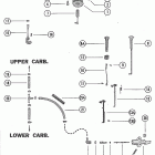 500, 50 7068998 THRU 7143687 Carburetor linkage and choke solenoid
