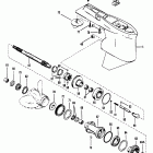 V-150 Work 4868998 THRU 0A904645 Gear housing, propeller shaft - with a driveshaft nut