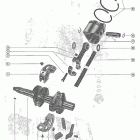 350 1960827 THRU 2874703 Crankshaft, piston and connecting rod assembly
