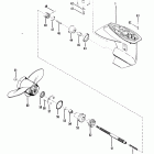 25 (2 CYL.) 7166928 THRU 7207857 Корпус редуктора , гребной вал