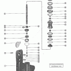 500 4141000 THRU 4357639 Корпус редуктора, вал гребного винта