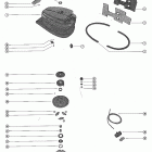 40 (1 CYL.) 3305152 THRU 7045757 Капот и стартер