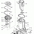 V-150 Work 4868998 THRU 0A904645 Корпус вертикального вала и выпускная труба
