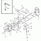 35 (2 CYL.) 209608 AND UP Clamp and swivel bracket (non power trim)