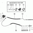 400 (2 CYL.) 2874704 THRU 3336257 Fuel pump assembly and fuel lines