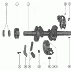 200 1866496 THRU 2296266 Crankshaft and center main bearing assembly