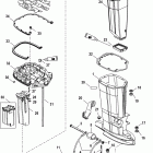 110 Jet (2.5L) 1B690542 & Up Корпус вертикального вала и выпускная труба