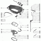 1000SS 2318586 THRU 2836018 Bottom cowl and shift linkage