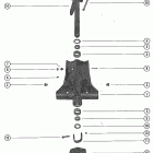 1150 3525441 THRU 4855152 Поворотный кронштейн в сборе