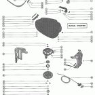 500 1770179 THRU 2116317 Top cowl assembly, starter sheave & support brackets  ma...