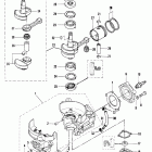 4/5 (1 CYL. PRODUCT OF JAPAN) 0A809601 THRU 0A855096 Cylinder block / crankshaft / piston