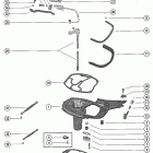 500, 50 7068998 THRU 7143687 Exhaust extension plate and shift linkage