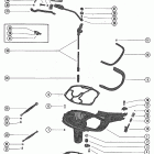 500 2742142 THRU 7051982 Exhaust extension plate and shift linkage
