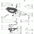 500 2097445 THRU 2305100 Bottom cowl assembly and shift linkage