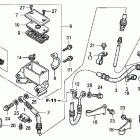 TRX250TM Главный тормозной цилиндр - передний