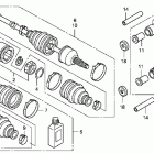 TRX420FA Rear knuckle - rear driveshaft