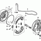 TRX500FE Задний тормоз