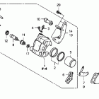 TRX250X Передний тормозной суппорт