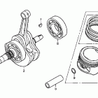 TRX250TM Коленвал,поршни