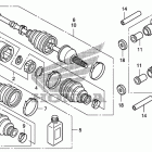 TRX420FA Задний привод и кулак поворотный