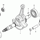 TRX420FA Коленвал,поршни