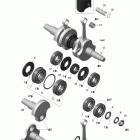 Summit X 600HO ETEC Коленвал и поршни