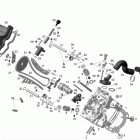 Skandic SWT V800 Цилиндр и головка цилиндров ,передняя сторона
