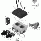 MX Z TNT 550F Блок цилиндров и мощностные клапана