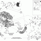 230 Wake SE 510, 2x255 1503HO Опора двигателя и глушитель воздухозаборника