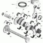 Speedster WAKE 215IC Коленвал и поршни