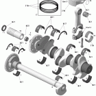 Speedster 200 Twin 4-TEC, 2nd edition 01- crankshaft, piston and balance shaft