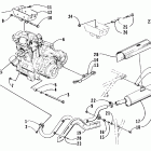 400 500 4x4 Двигатель и глушитель