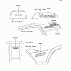 Bayou 250 (KLF250-A3) Decals(green)(klf250-a3)