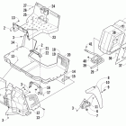 Prowler HDX Console, floor panel & storage box assembly