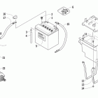 Prowler HDX Battery and starter motor assembly