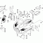 650 H1 Mud Pro Front body panel and headlight assemblies