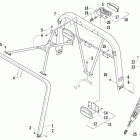 Prowler HDX Rops and taillight assembly