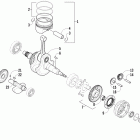 450 XC Коленчатый ,балансилный вал и поршни