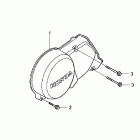 CRF50F Крышка картера левая