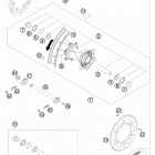 300 XC-W CHASSIS Заднее колесо