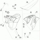 300 XC-W CHASSIS Бак,сидение