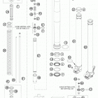 105 SX CHASSIS Передняя вилка в разборе