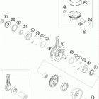 350 SX-F ENGINE Коленвал и поршень