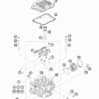 350 SX-F ENGINE Головка цилиндра