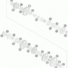 105 SX ENGINE Трансмиссия 2-контрпривод