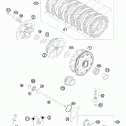 250 SX-F ENGINE Сцепление