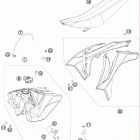 250 SX CHASSIS Бак,сидение